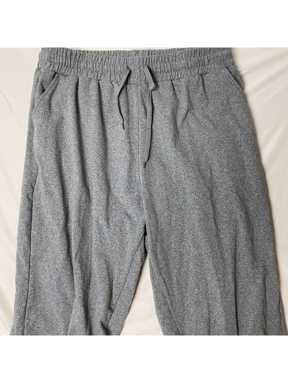 Gray drawstring fleece lined lounge pants